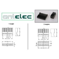 CONNECTEURS F. AUTO DENUDANT 2,54 1R/6C