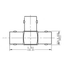 ADAPTATEUR BNC FEM./FEM./FEM. T 75 Ohms