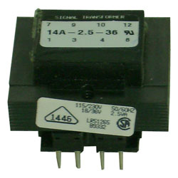 TRANSFO FER   E + I  - 2x0/18V - 2,5VA