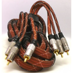 CORDON VIDEO 3 RCA-M/M-2AUD/1VIDEO--3 M