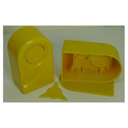 COFFRET PLASTIQUE JAUNE   LOT 5 Pices