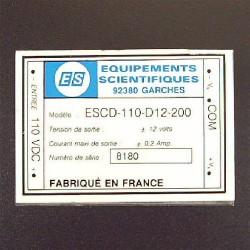 ALIMENTATION ENCAPS.110Vdc >+/-12V/100mA