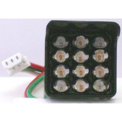 BLOC 12 LEDS 4 ROUGES(1 ANGLE)/8 VERTES