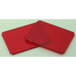 PLEXIGLAS ROUGE  52x40x2mm  LOT 5 Pices