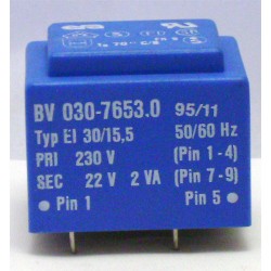 TRANSFO MOULE 220V >> 22V-2VA