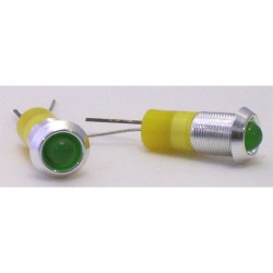 VOYANT LED 5mm VERT--6Vdc----5 PIECES