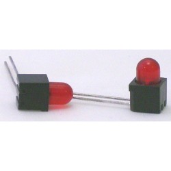 VOYANT LED 5mm ROUGE CI COUDE -10 PIECES