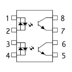 TLP621-2XSM SO-8 ROHS ISOCOM