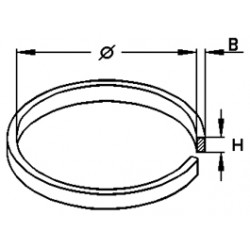 COURROIE  176.0 X B 0.60 X H 5.00 mm