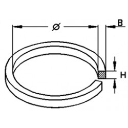 COURROIE  57.0 X B 1.00 X H 1.00 mm